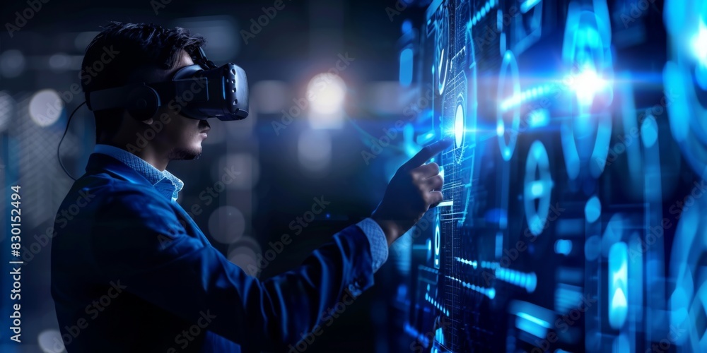 Poster conceptual representation of project management using virtual reality technology