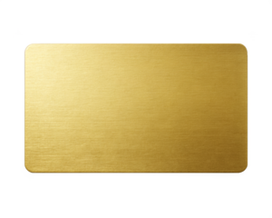 Gold Brushed Metal Rectangle Card