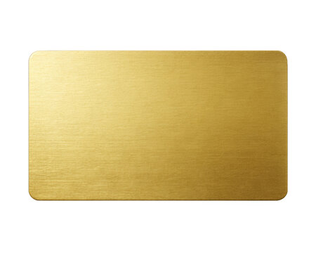 Gold Brushed Metal Rectangle Card