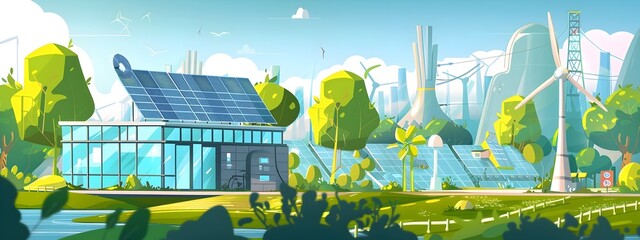 Green Energy Fair An Immersive Exhibition Highlighting the Latest Advancements in Renewable Energy Technologies and Sustainable Urban Landscapes of the Future