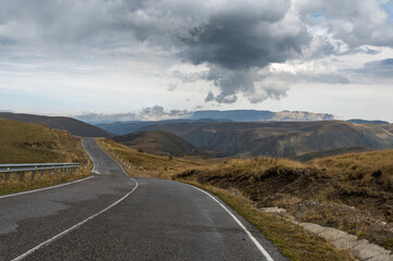 Road to Dzhyly Su. Caucasus mountains. Jilly-Su region. Kabardino-Balkaria Reublic.