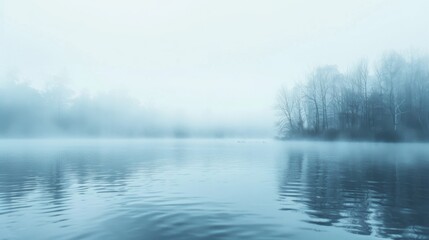 Fototapeta premium Fog naturre background illustration genegated by ai