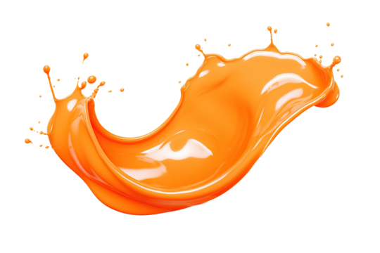 Orange paint or juice splash