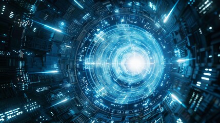 Hologram interface futuristic technology virtual on screen