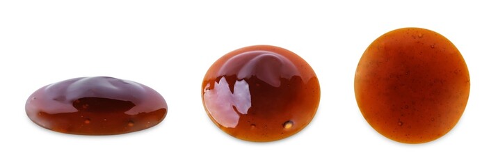 Teriyaki sauce on a white isolated background