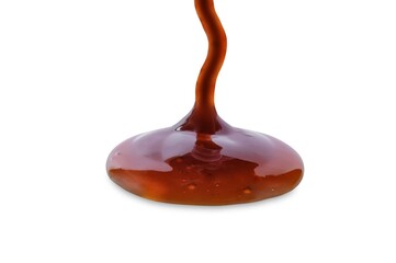 Teriyaki sauce on a white isolated background