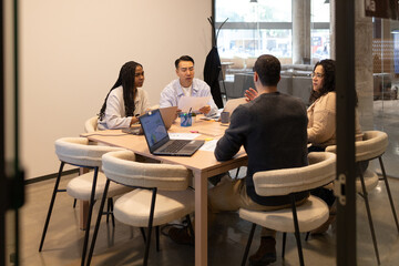 Diverse Team in a Creative Coworking Meeting