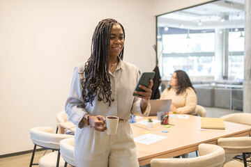 Collaborative Environment with Team Members at Coworking Space