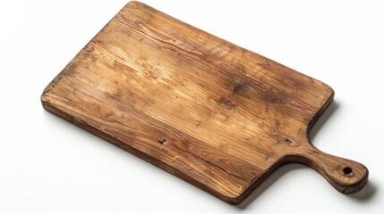 Fototapeta premium Wooden cutting board isolated on a white background