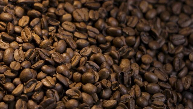 Hypnotic Slow-Motion Movement of Coffee Beans