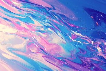 Fototapeta premium Vibrant fluid shapes for digital art