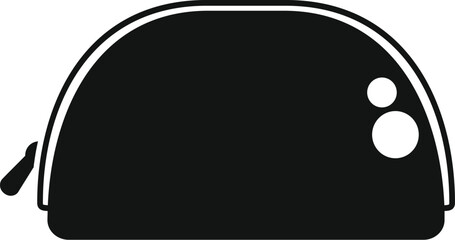 Simplified illustration of a modern toaster silhouette, ideal for kitchen appliance themes