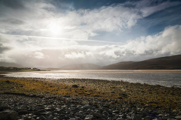 An autumnal, atmospheric HDR image of the Kyle of Durness near Cape Wrath in Sutherland, Scotlands North west coast. 