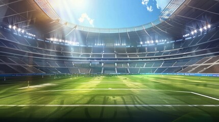Soccer arena illustration generated by ai