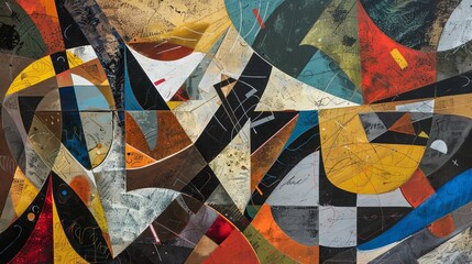 Chaos and Order: Explore the interplay between chaos and order through abstract compositions, balancing randomness with structure. 