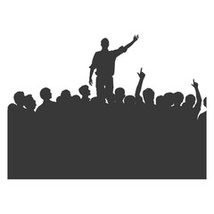 silhouette audience full body black color only