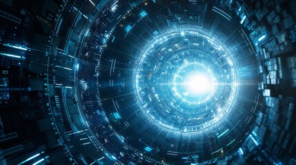 Hologram interface futuristic technology virtual on screen