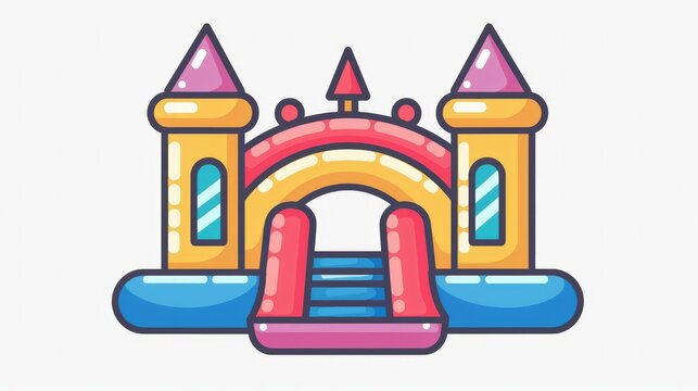 recommend clip art: Inflatable bounce house for summer games.
                    
                    