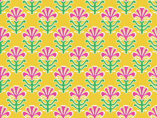 INDIAN TRADITIONAL FLORAL BLOCK PRINT DESIGN AJRAKH PRINTS BATIK PRINTS SANGANER JAIPUR SEAMLESS PATTERNS 