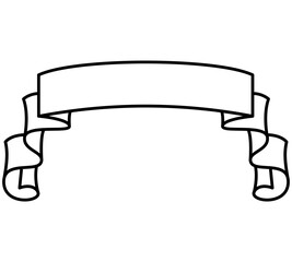 vintage hand drawn ribbon