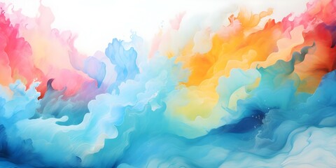 Colorful watercolor wave textures in bright summer shades for backgrounds or wallpapers. Concept Watercolor Textures, Colorful Waves, Summer Shades, Backgrounds, Wallpapers