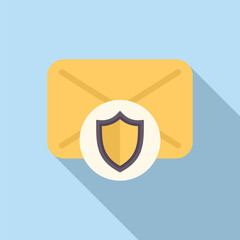 Illustration of secure email concept with encryption. Privacy protection. Cyber security