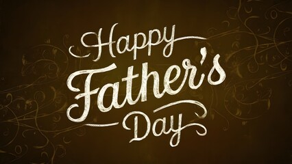 Happy Father's Day card greeting poster banner template or lettering on brown background with mustache on it - Powered by Adobe