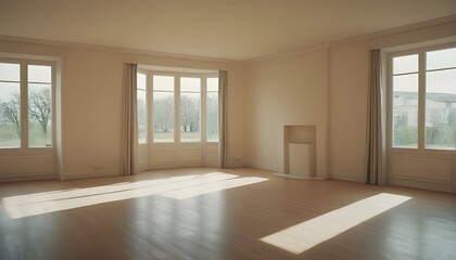 Obraz premium An empty loft livingroom penthouse NY,Madrid,London for Augmented reality mockup pattern frame