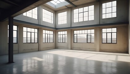 Obraz premium An empty loft livingroom penthouse NY,Madrid,London for Augmented reality mockup pattern frame