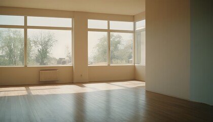 Obraz premium An empty loft livingroom penthouse NY,Madrid,London for Augmented reality mockup pattern frame