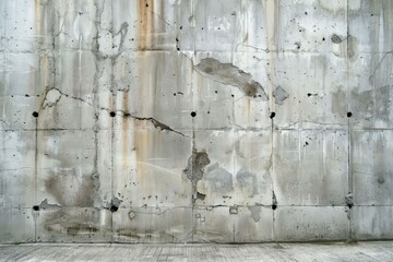 Fototapeta premium Fire hydrant surrounded by concrete wall with holes
