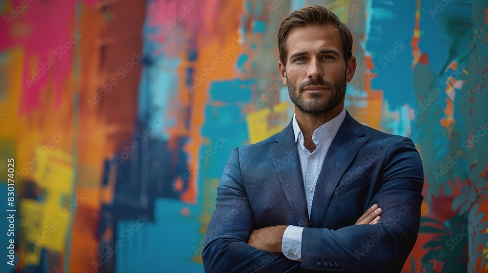 Canvas Prints confident professional man portrait exuding authority and leadership