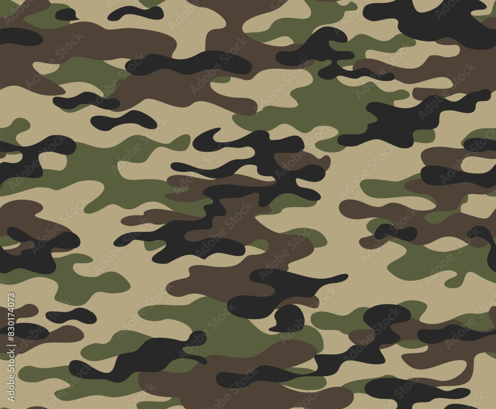 Sticker 
army camouflage pattern, vector illustration, modern background, military print on textiles