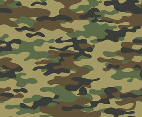 Fototapeta premium military classic camouflage, vector background, fabric texture