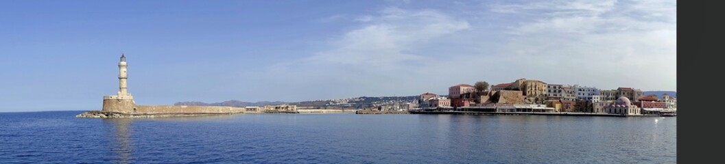 Obraz premium Venetian harbor of Chania, Greece