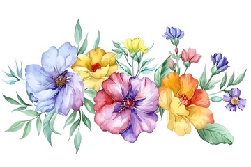 Fototapeta premium Floral bouquet ornament frame background