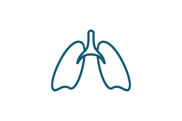 lungs healty design with simple concept