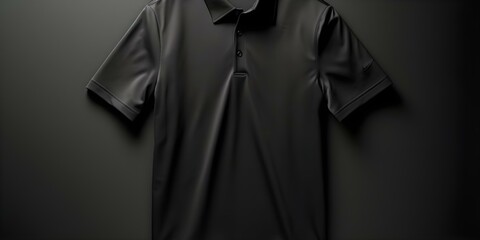 Realistic male black polo shirt mockup for professional presentations. Concept Fashion Industry, Clothing Design, Professional Presentations, Male Polo Shirt, Mockup