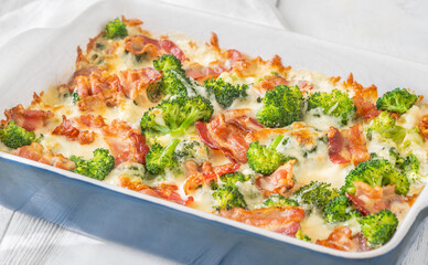 Creamy broccoli and bacon