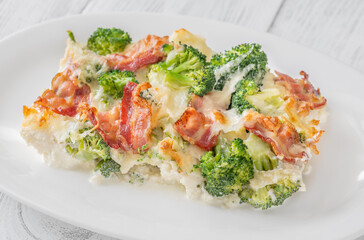 Creamy broccoli and bacon