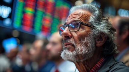 Obraz premium Trader works on the floor of the New York Stock Exchange shortly after the opening bell on August 1 2018.