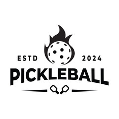 Pickle Ball Sport logo Graphic Template design