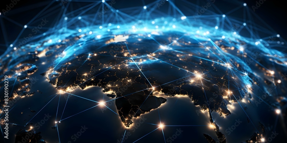 Poster intercontinental connectivity: global network technology facilitating cross-border communication and