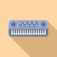 Flat design vector of a musical synthesizer ideal for musicthemed projects