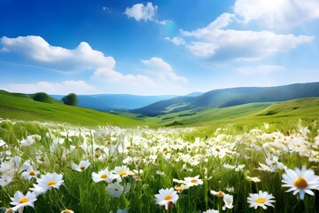 beautiful spring and summer natural landscape