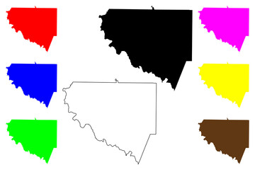 Upson County, Georgia (U.S. county, United States of America, USA, U.S., US) map vector illustration, scribble sketch Upson map