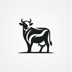 vector icon cow logo design