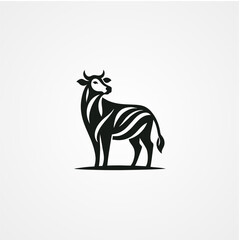 vector icon cow logo design