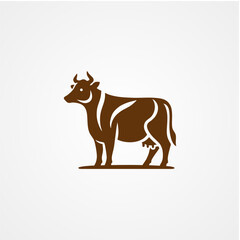 vector icon cow logo design