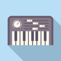 Flat design vector of a synthesizer, perfect for musicthemed graphic projects